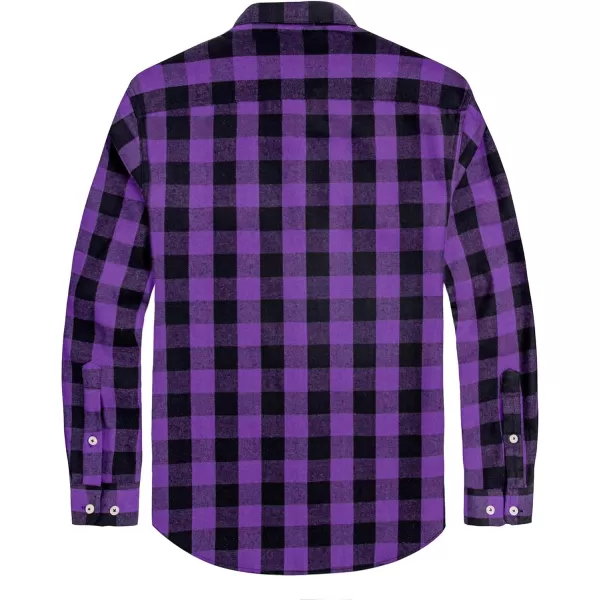 J.VER Men's Flannel Plaid Shirts Long Sleeve Regular Fit Casual Button Down Shirt