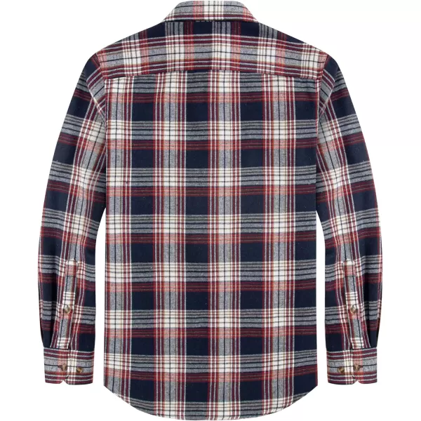 J.VER Men's Flannel Plaid Shirts Long Sleeve Regular Fit Casual Button Down Shirt