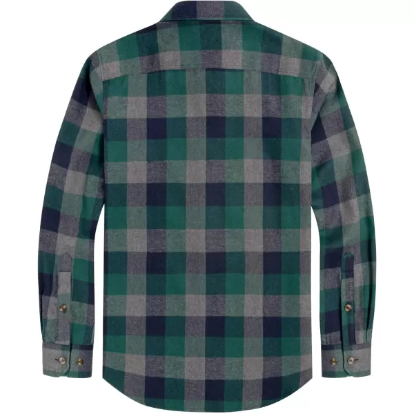 J.VER Men's Flannel Plaid Shirts Long Sleeve Regular Fit Casual Button Down Shirt