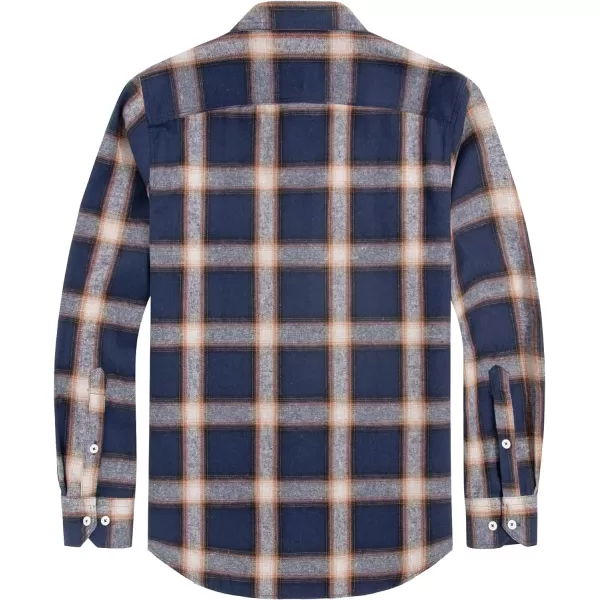 J.VER Men's Flannel Plaid Shirts Long Sleeve Regular Fit Casual Button Down Shirt