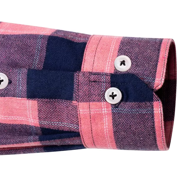 J.VER Men's Flannel Plaid Shirts Long Sleeve Regular Fit Casual Button Down Shirt