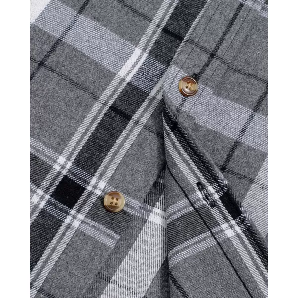 J.VER Men's Flannel Plaid Shirts Long Sleeve Regular Fit Casual Button Down Shirt