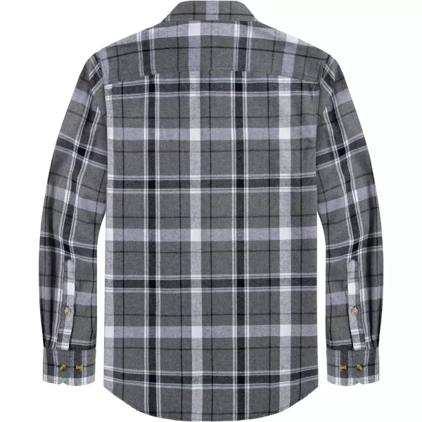 J.VER Men's Flannel Plaid Shirts Long Sleeve Regular Fit Casual Button Down Shirt