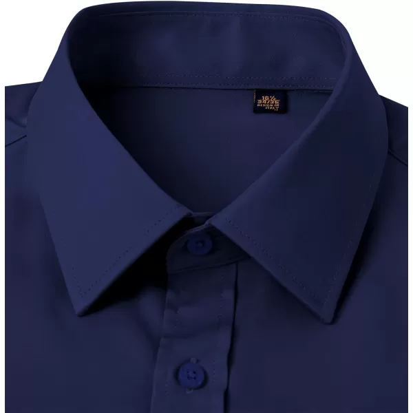J.VER Men's French Cuff Dress Shirts Regular Fit Long Sleeve Spread Collar Metal Cufflink