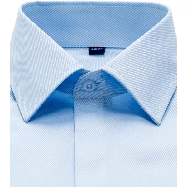 J.VER Men's French Cuff Dress Shirts Regular Fit Long Sleeve Spread Collar Metal Cufflink