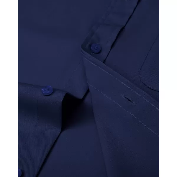 J.VER Men's French Cuff Dress Shirts Regular Fit Long Sleeve Spread Collar Metal Cufflink