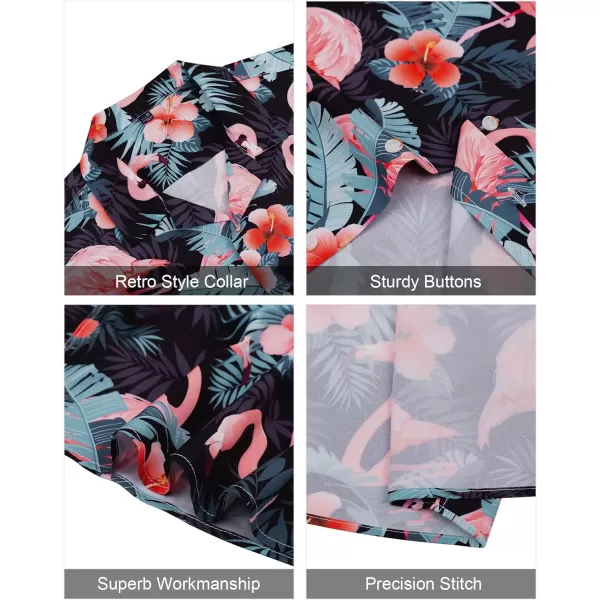 J.VER Men's Hawaiian Shirts Casual Button Down Short Sleeve Shirts Set Printed Shorts Beach Tropical Hawaii Suits