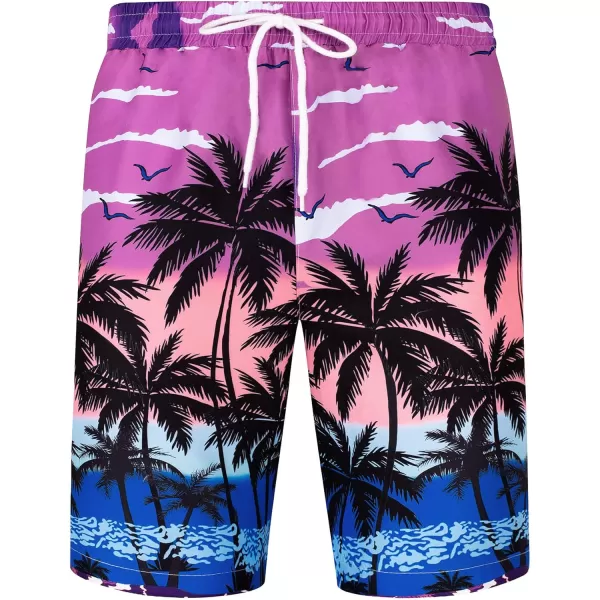 J.VER Men's Hawaiian Shirts Casual Button Down Short Sleeve Shirts Set Printed Shorts Beach Tropical Hawaii Suits