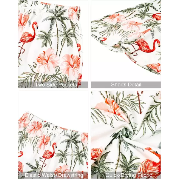 J.VER Men's Hawaiian Shirts Casual Button Down Short Sleeve Shirts Set Printed Shorts Beach Tropical Hawaii Suits