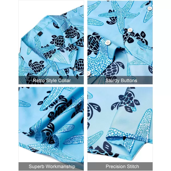 J.VER Men's Hawaiian Shirts Casual Button Down Short Sleeve Shirts Set Printed Shorts Beach Tropical Hawaii Suits