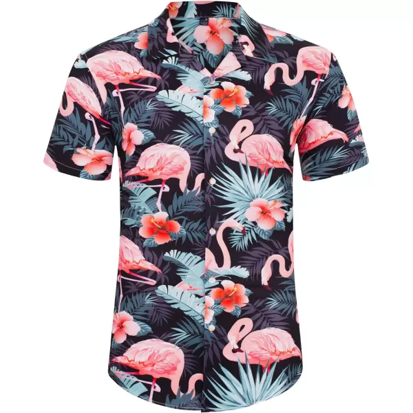J.VER Men's Hawaiian Shirts Casual Button Down Short Sleeve Shirts Set Printed Shorts Beach Tropical Hawaii Suits
