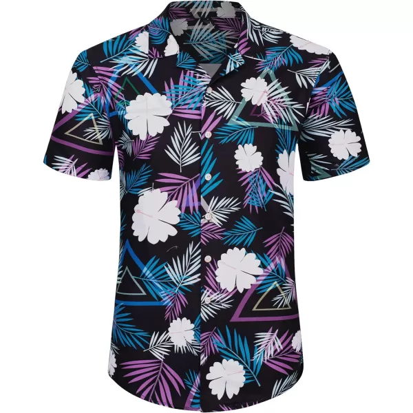 J.VER Men's Hawaiian Shirts Casual Button Down Short Sleeve Shirts Set Printed Shorts Beach Tropical Hawaii Suits