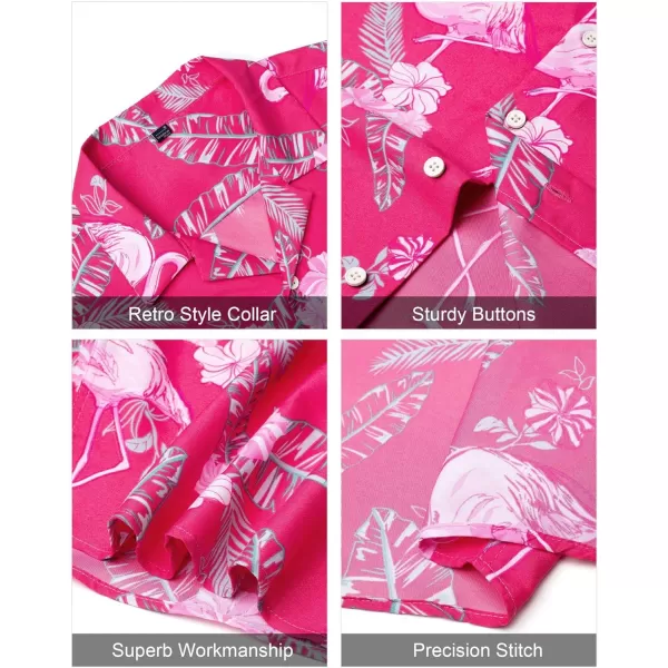 J.VER Men's Hawaiian Shirts Casual Button Down Short Sleeve Shirts Set Printed Shorts Beach Tropical Hawaii Suits