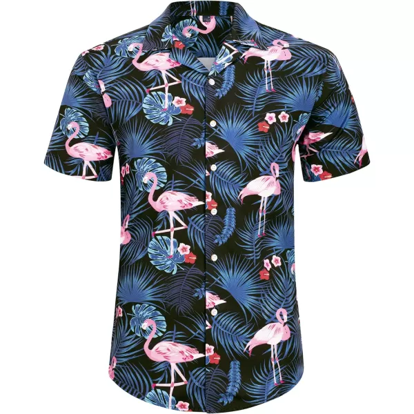 J.VER Men's Hawaiian Shirts Casual Button Down Short Sleeve Shirts Set Printed Shorts Beach Tropical Hawaii Suits