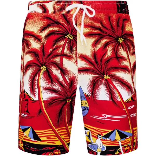 J.VER Men's Hawaiian Shirts Casual Button Down Short Sleeve Shirts Set Printed Shorts Beach Tropical Hawaii Suits