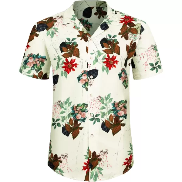 J.VER Men's Hawaiian Shirts Casual Button Down Short Sleeve Shirts Set Printed Shorts Beach Tropical Hawaii Suits