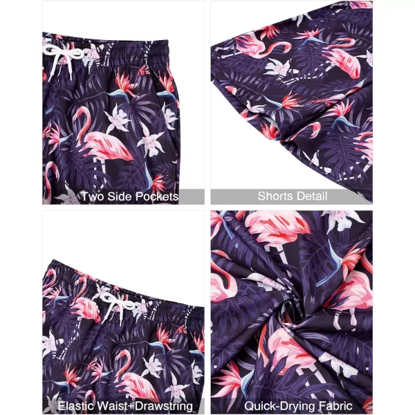 J.VER Men's Hawaiian Shirts Casual Button Down Short Sleeve Shirts Set Printed Shorts Beach Tropical Hawaii Suits