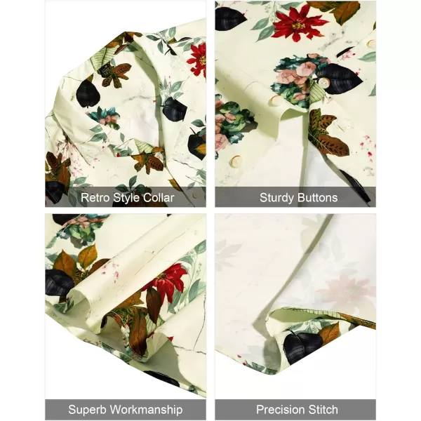 J.VER Men's Hawaiian Shirts Casual Button Down Short Sleeve Shirts Set Printed Shorts Beach Tropical Hawaii Suits
