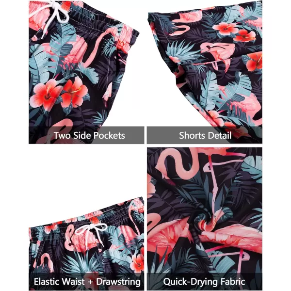 J.VER Men's Hawaiian Shirts Casual Button Down Short Sleeve Shirts Set Printed Shorts Beach Tropical Hawaii Suits
