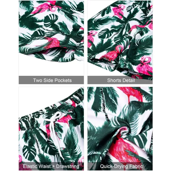 J.VER Men's Hawaiian Shirts Casual Button Down Short Sleeve Shirts Set Printed Shorts Beach Tropical Hawaii Suits