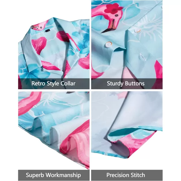 J.VER Men's Hawaiian Shirts Casual Button Down Short Sleeve Shirts Set Printed Shorts Beach Tropical Hawaii Suits