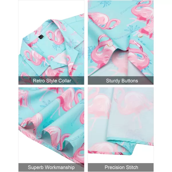 J.VER Men's Hawaiian Shirts Casual Button Down Short Sleeve Shirts Set Printed Shorts Beach Tropical Hawaii Suits