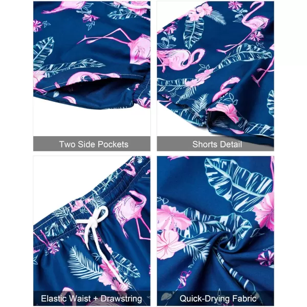 J.VER Men's Hawaiian Shirts Casual Button Down Short Sleeve Shirts Set Printed Shorts Beach Tropical Hawaii Suits