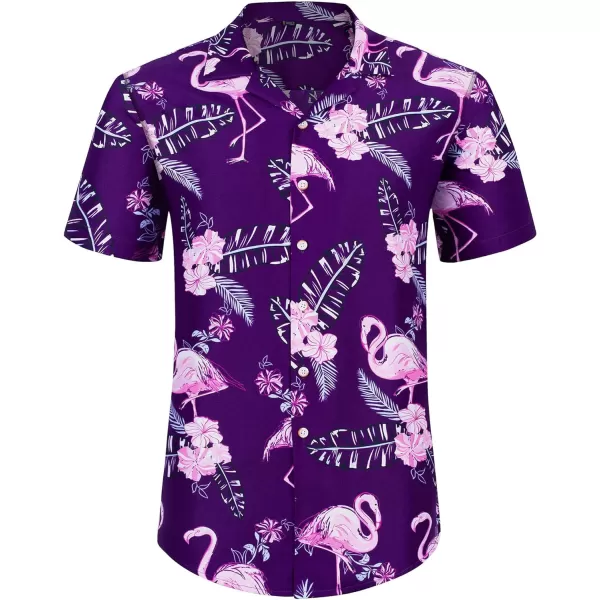 J.VER Men's Hawaiian Shirts Casual Button Down Short Sleeve Shirts Set Printed Shorts Beach Tropical Hawaii Suits
