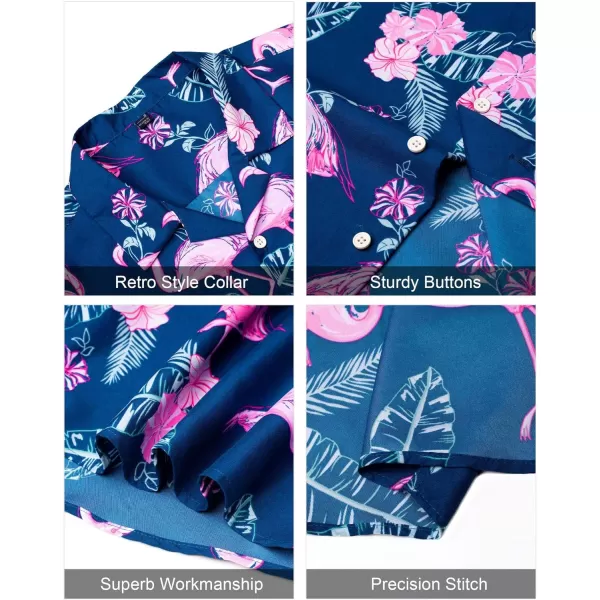 J.VER Men's Hawaiian Shirts Casual Button Down Short Sleeve Shirts Set Printed Shorts Beach Tropical Hawaii Suits