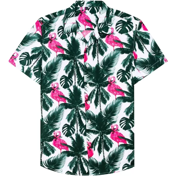 J.VER Men's Hawaiian Shirts Casual Button Down Short Sleeve Shirts Set Printed Shorts Beach Tropical Hawaii Suits