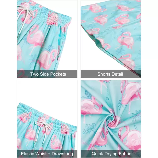 J.VER Men's Hawaiian Shirts Casual Button Down Short Sleeve Shirts Set Printed Shorts Beach Tropical Hawaii Suits