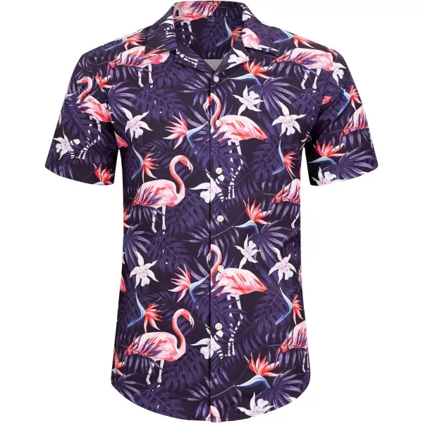 J.VER Men's Hawaiian Shirts Casual Button Down Short Sleeve Shirts Set Printed Shorts Beach Tropical Hawaii Suits