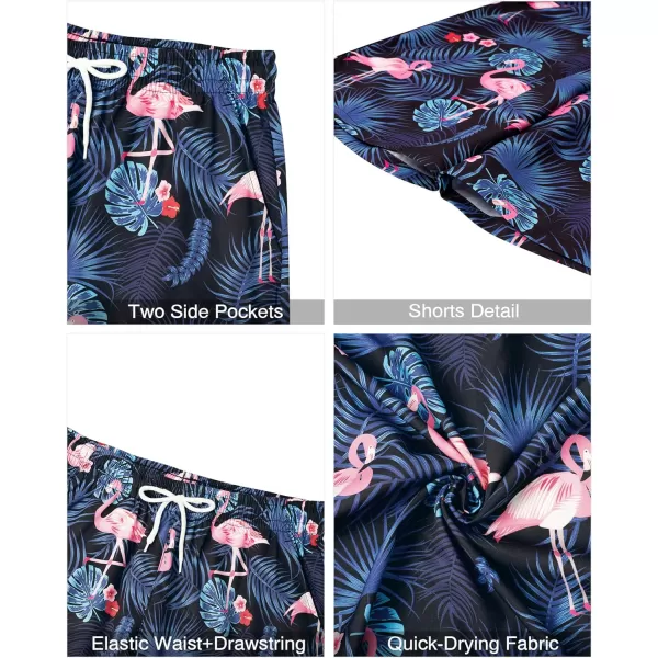 J.VER Men's Hawaiian Shirts Casual Button Down Short Sleeve Shirts Set Printed Shorts Beach Tropical Hawaii Suits