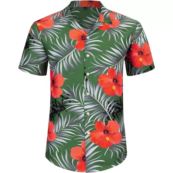 J.VER Men's Hawaiian Shirts Casual Button Down Short Sleeve Shirts Set Printed Shorts Beach Tropical Hawaii Suits