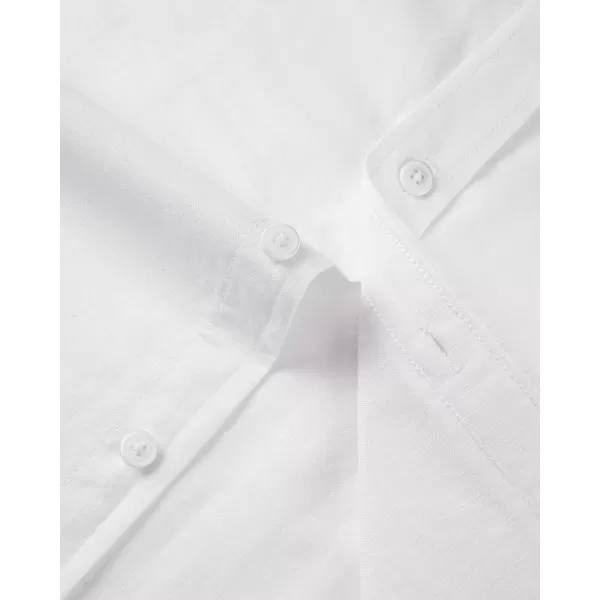 J.VER Men's Linen Shirt Casual Lightweight Long Sleeve Solid Button Down Collar Shirts Beach Tops for Holiday Work