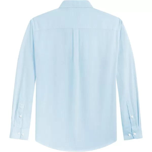 J.VER Men's Oxford Shirt Solid Casual Button Down Collar Shirts Long Sleeve Dress Shirts with Pocket