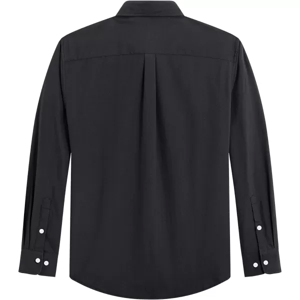 J.VER Men's Oxford Shirt Solid Casual Button Down Collar Shirts Long Sleeve Dress Shirts with Pocket