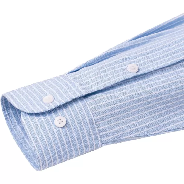 J.VER Men's Oxford Shirt Solid Casual Button Down Collar Shirts Long Sleeve Dress Shirts with Pocket