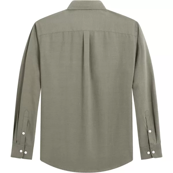 J.VER Men's Oxford Shirt Solid Casual Button Down Collar Shirts Long Sleeve Dress Shirts with Pocket