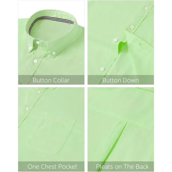 J.VER Men's Oxford Shirt Solid Casual Button Down Collar Shirts Long Sleeve Dress Shirts with Pocket
