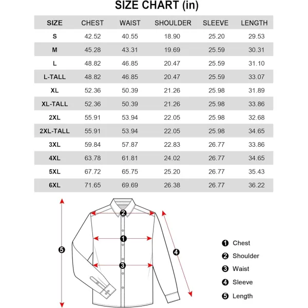 J.VER Men's Oxford Shirt Solid Casual Button Down Collar Shirts Long Sleeve Dress Shirts with Pocket