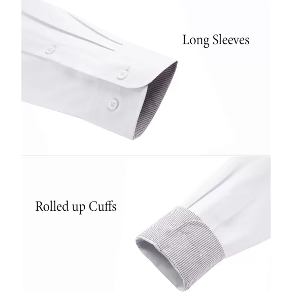 J.VER Men's Oxford Shirt Solid Casual Button Down Collar Shirts Long Sleeve Dress Shirts with Pocket