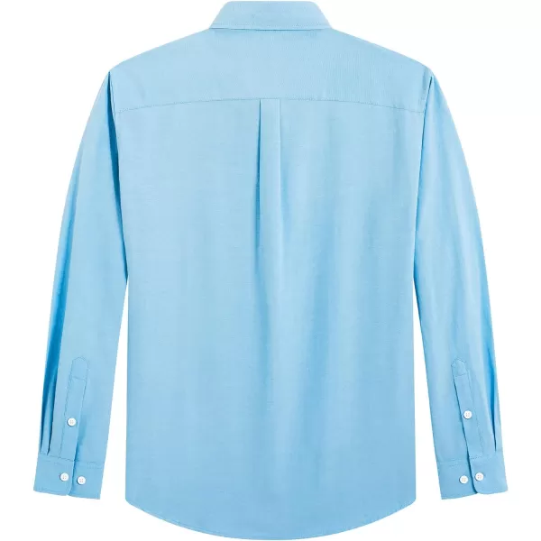 J.VER Men's Oxford Shirt Solid Casual Button Down Collar Shirts Long Sleeve Dress Shirts with Pocket