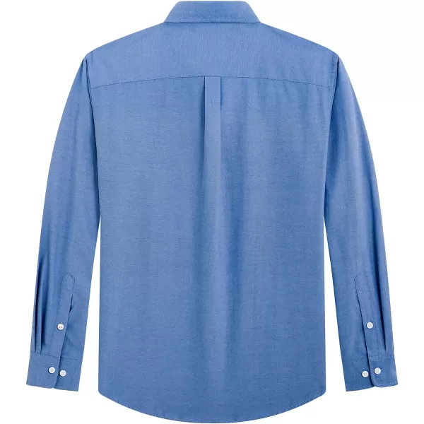J.VER Men's Oxford Shirt Solid Casual Button Down Collar Shirts Long Sleeve Dress Shirts with Pocket
