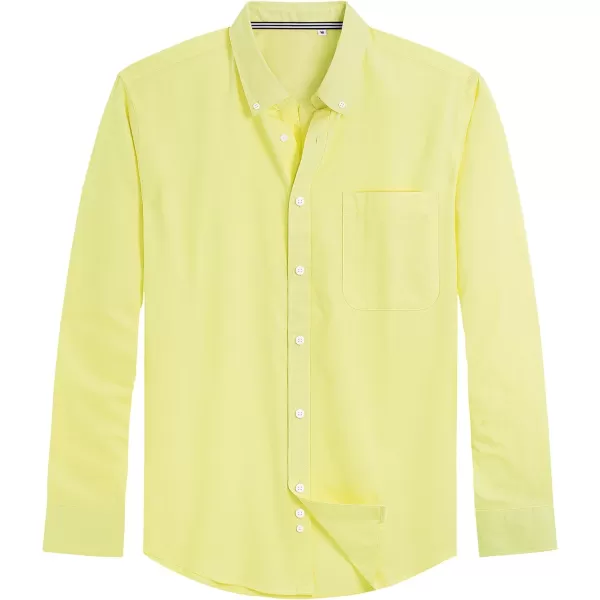J.VER Men's Oxford Shirt Solid Casual Button Down Collar Shirts Long Sleeve Dress Shirts with Pocket