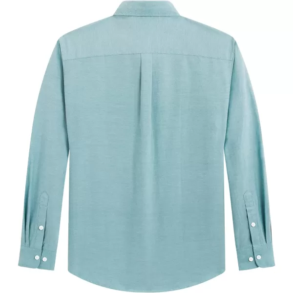 J.VER Men's Oxford Shirt Solid Casual Button Down Collar Shirts Long Sleeve Dress Shirts with Pocket