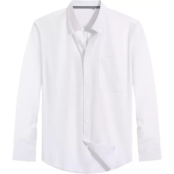 J.VER Men's Oxford Shirt Solid Casual Button Down Collar Shirts Long Sleeve Dress Shirts with Pocket