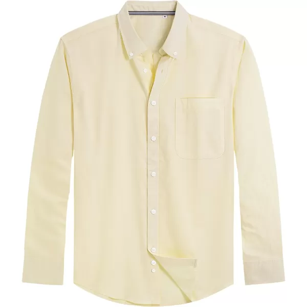 J.VER Men's Oxford Shirt Solid Casual Button Down Collar Shirts Long Sleeve Dress Shirts with Pocket