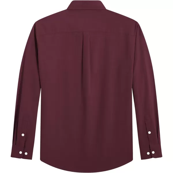 J.VER Men's Oxford Shirt Solid Casual Button Down Collar Shirts Long Sleeve Dress Shirts with Pocket