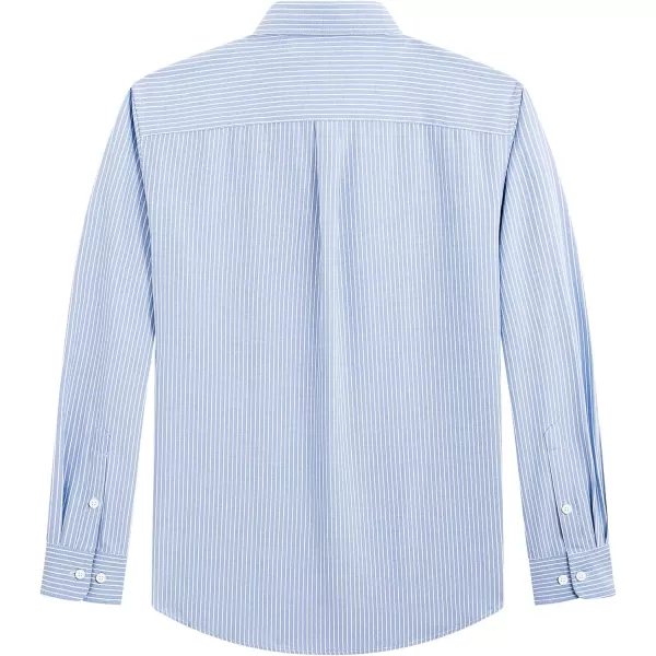 J.VER Men's Oxford Shirt Solid Casual Button Down Collar Shirts Long Sleeve Dress Shirts with Pocket